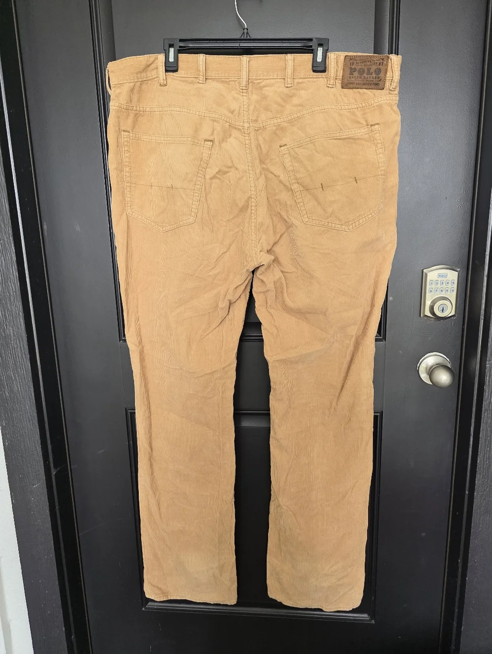Polo Ralph Lauren Corduroy Pants Men 42x36 Tan Brown Straight Fit Classic Casual